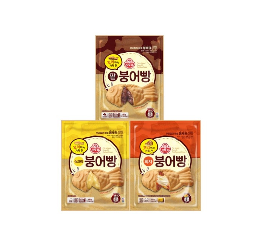 ★오뚜기★ 붕어빵 3종 세트(팥+슈크림+피자)