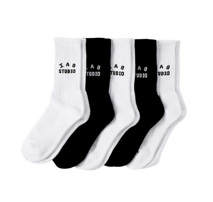 ★아이앱스튜디오★ IAB SOCKS (WHITE/BLACK BLACK/WHITE) 5P