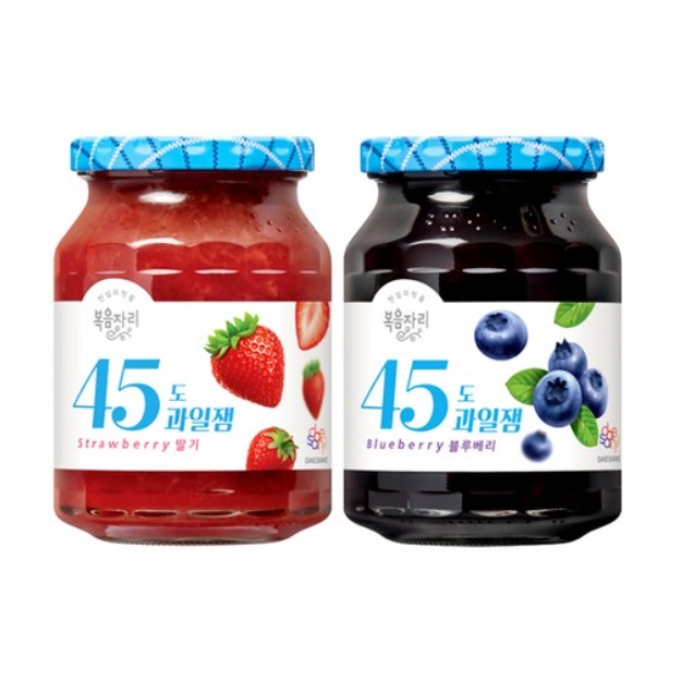 ★복음자리★  45도 딸기잼 350g +블루베리잼 350g