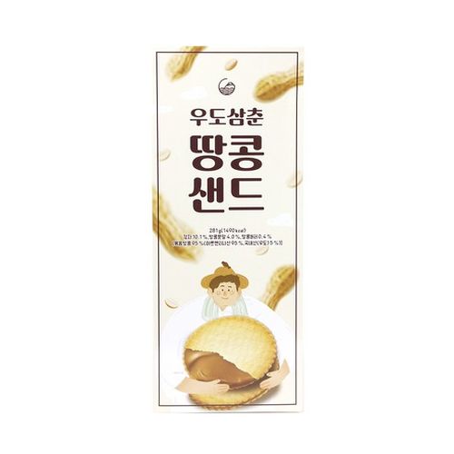 ★제주하우스★ 깔끔한 개별포장 담백한 한입 감자 땅콩샌드, 234g, 1박스