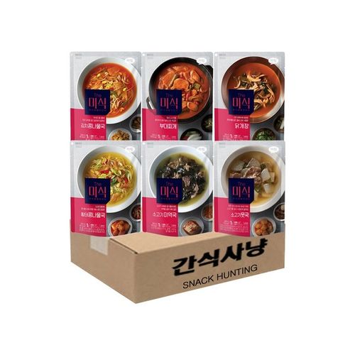 ★더미식★ 국탕찌개 6종 기획세트(김치콩나물국+부대찌개+닭개장+황태콩나물국+소고기미역국+소고기뭇국)