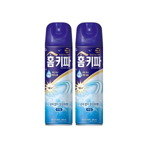 ★홈키파★ 무향 에어졸 살충제, 500ml, 2개