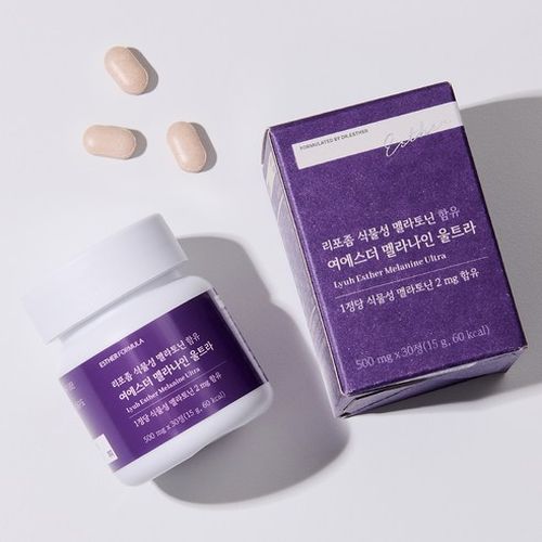 ★에스더포뮬러★ 리포좀 식물성 멜라토닌 함유 여에스더 멜라나인 울트라 15g, 30정, 1개