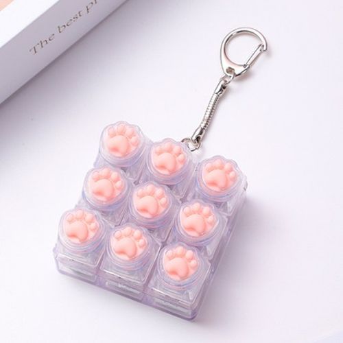 ★원이네★ 고양이 발바닥 LED 9구 키캡 키링