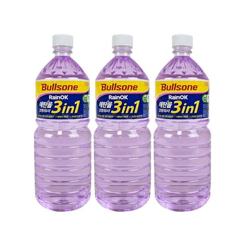 ★불스원★ Rain OK 에탄올 3in1 발수코팅 워셔액, 1.8L, 3개
