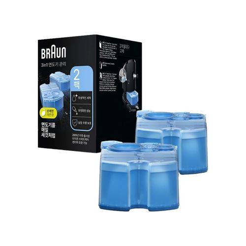 ★BRAUN★ 클린 앤 리뉴 면도기 세정액( CCR × 2개 )