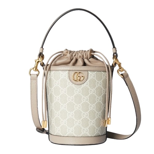 ★GUCCI★오피디아 미니 버킷백 베이지/화이트 GG 수프림 캔버스
