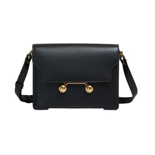 ★MARNI★ 블랙 가죽 소재 Trunkaroo 미디엄 숄더백 블랙